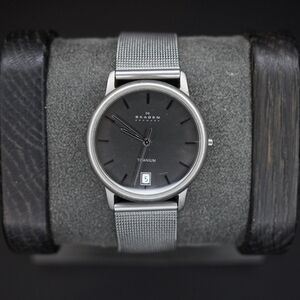 Skagen 170LTTM Mens New Battery 34MM 9" Titanium Slim T4